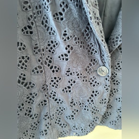 Sandro Navy Lace Blazer - Picture 5 of 7